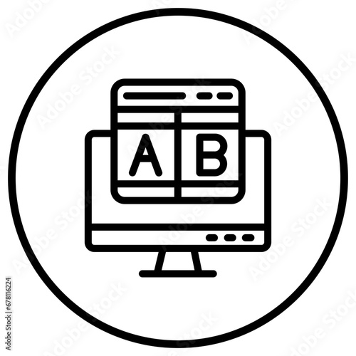 Ab testing Vector Icon Design Illustration