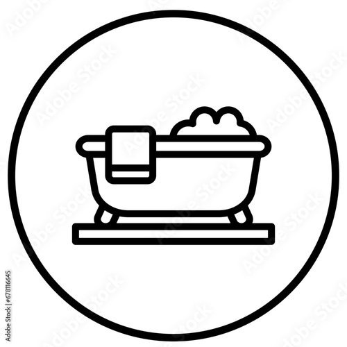 Bathtub Vector Icon Design Illustration