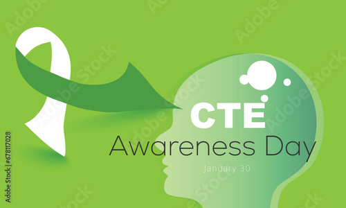 National chronic traumatic encephalopathy awareness day. background, banner, card, poster, template. Vector illustration.