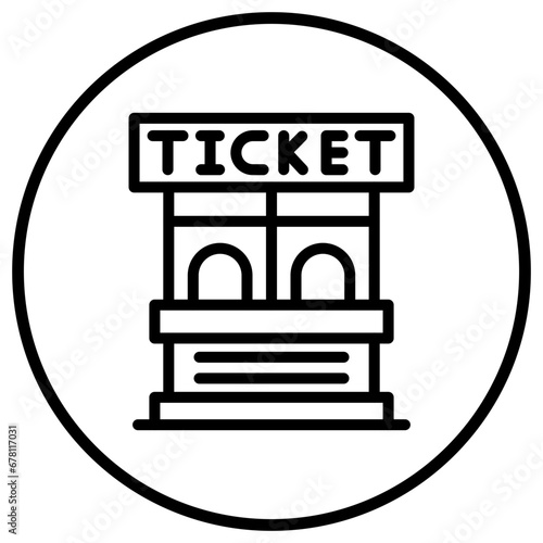 Ticket Office Vector Icon Design Illustration