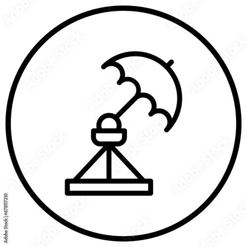 Umbrella light Vector Icon Design Illustration