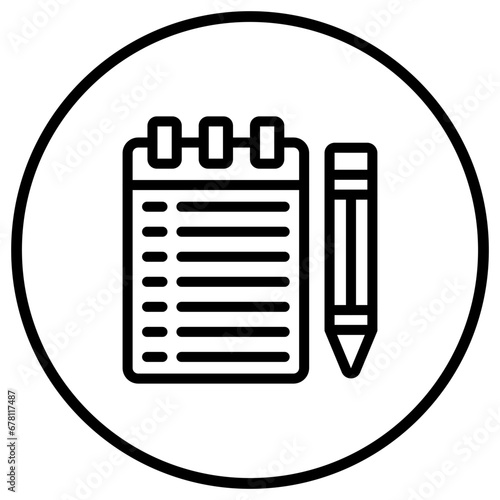Notebook Vector Icon Design Illustration