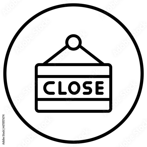 Close Sign Vector Icon Design Illustration