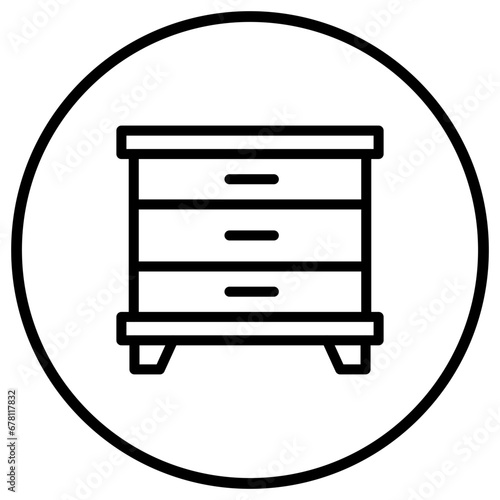 Cabinet Vector Icon Design Illustration