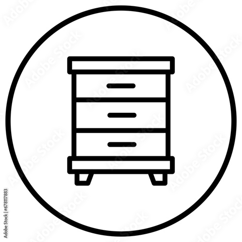 Cabinet Vector Icon Design Illustration