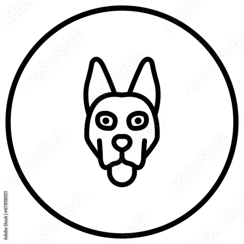 Dog Vector Icon Design Illustration