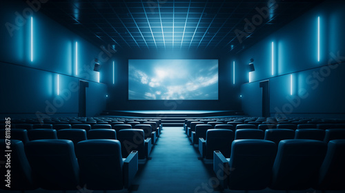leeres kino mit kinosaal 
