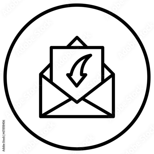 Receive Mail Vector Icon Design Illustration