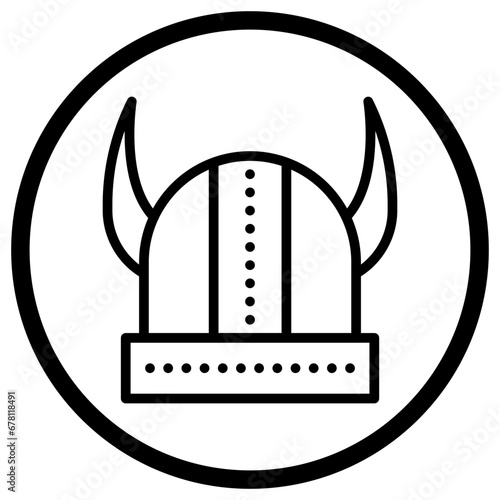 Viking helmet Vector Icon Design Illustration