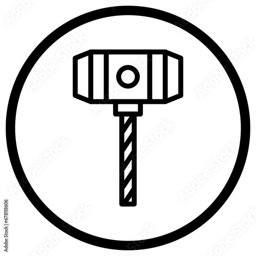 Hammer Vector Icon Design Illustration