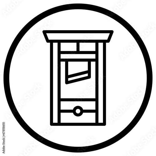 Guillotine Vector Icon Design Illustration