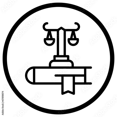 Law Vector Icon Design Illustration