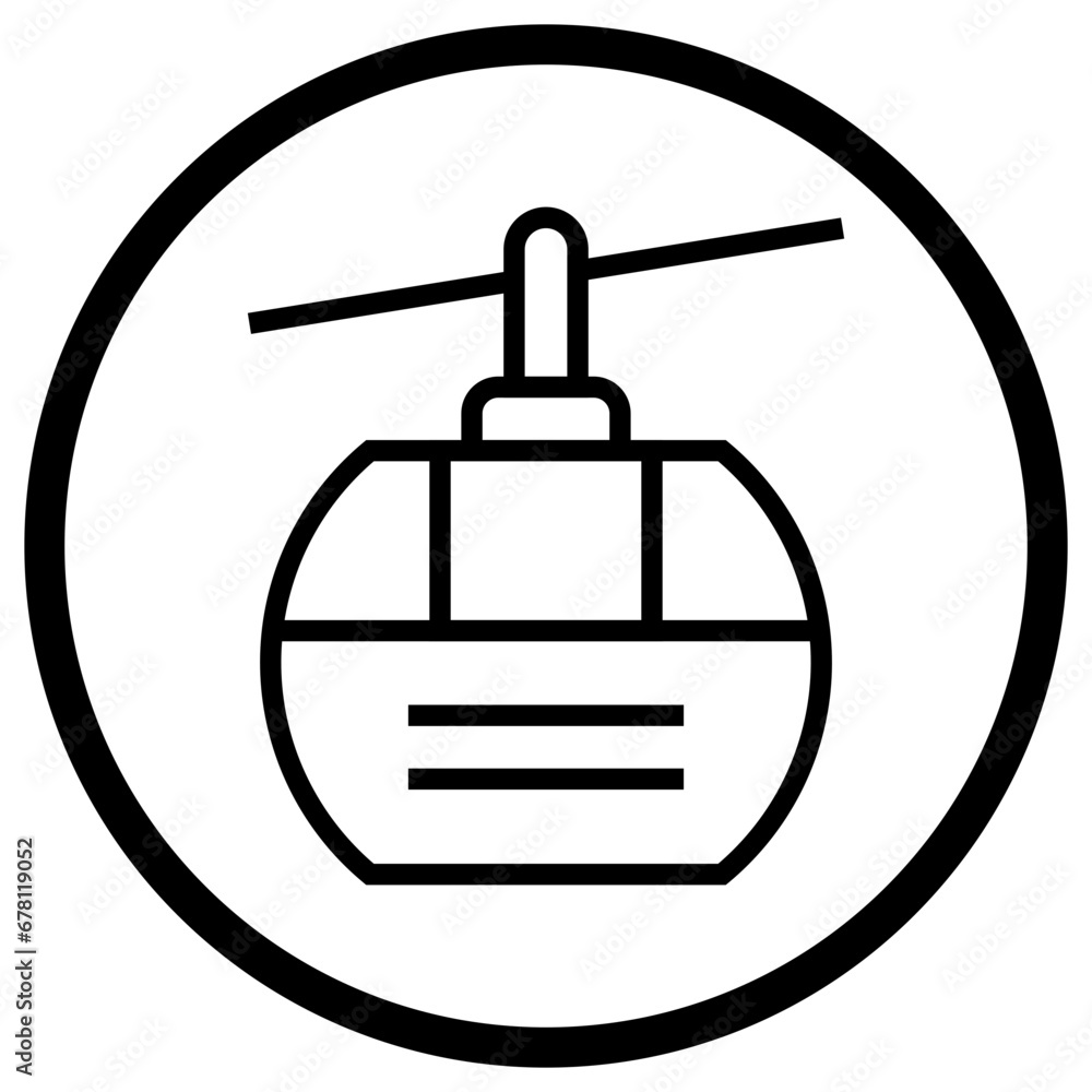 Cable car cabin Vector Icon Design Illustration Cable car cabin Vector Icon Design Illustration