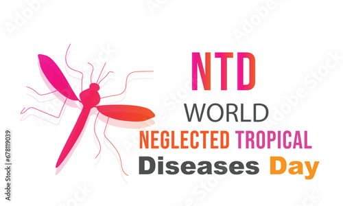 World Neglected Tropical Diseases Day. background, banner, card, poster, template. Vector illustration.