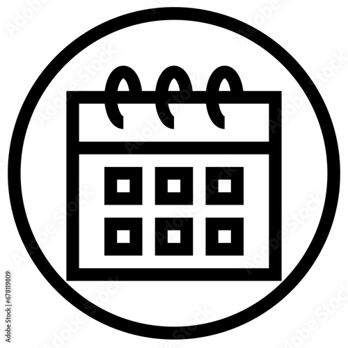 Calendar Schedule Vector Icon Design Illustration
