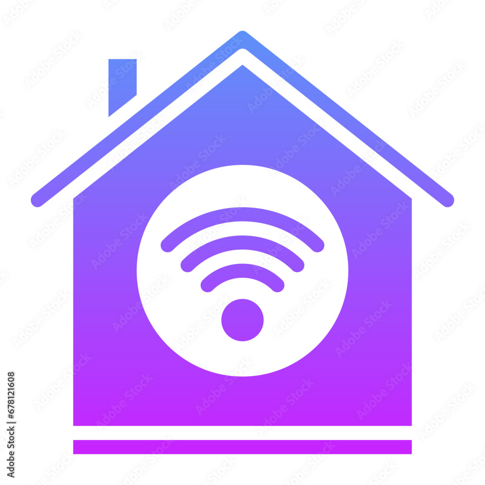 House Wifi Icon House Wifi Icon