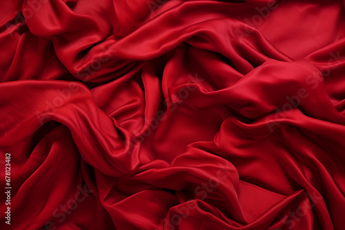 the texture of a crumpled red fabric