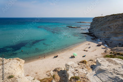 Fototapeta Naklejka Na Ścianę i Meble -  Alacati Delikli Koy Beach in Cesme Town - Izmir, Turkey