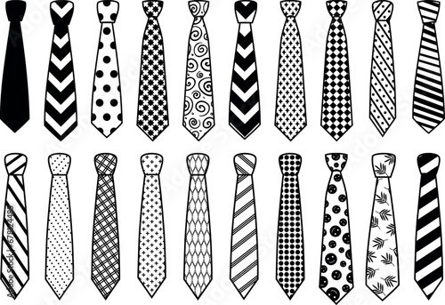 Ties silhouettes set