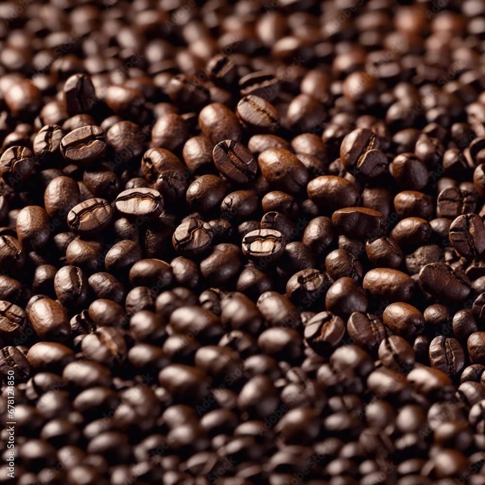 Fototapeta premium coffee beans background. AI generated illustration