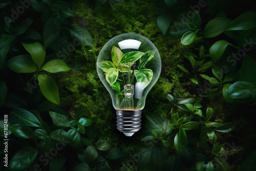 green sustainability light bulb illustration