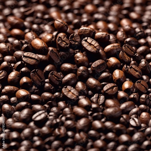 coffee beans background. AI generated illustration