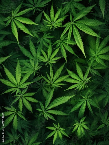 Cannabis leaves background pattern texture