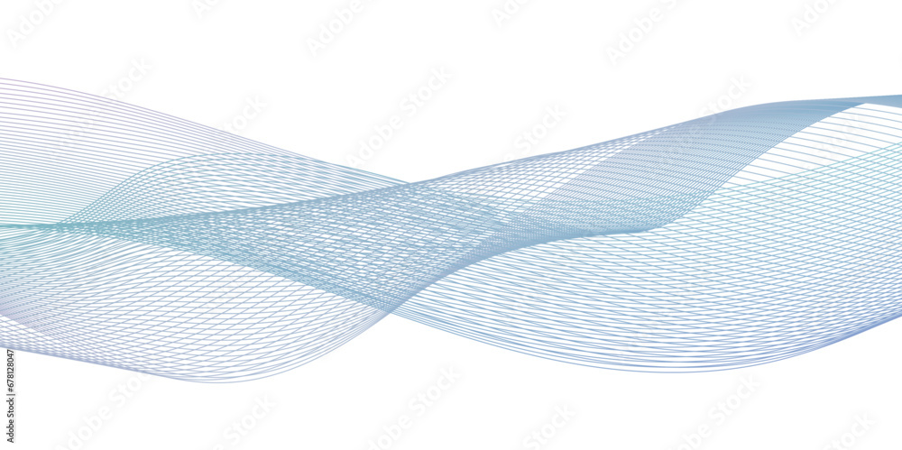 Fototapeta premium Abstract blend wave lines and technology background. Background lines wave abstract stripe design. White background, mesh abstract, vector gradient line soft blend.