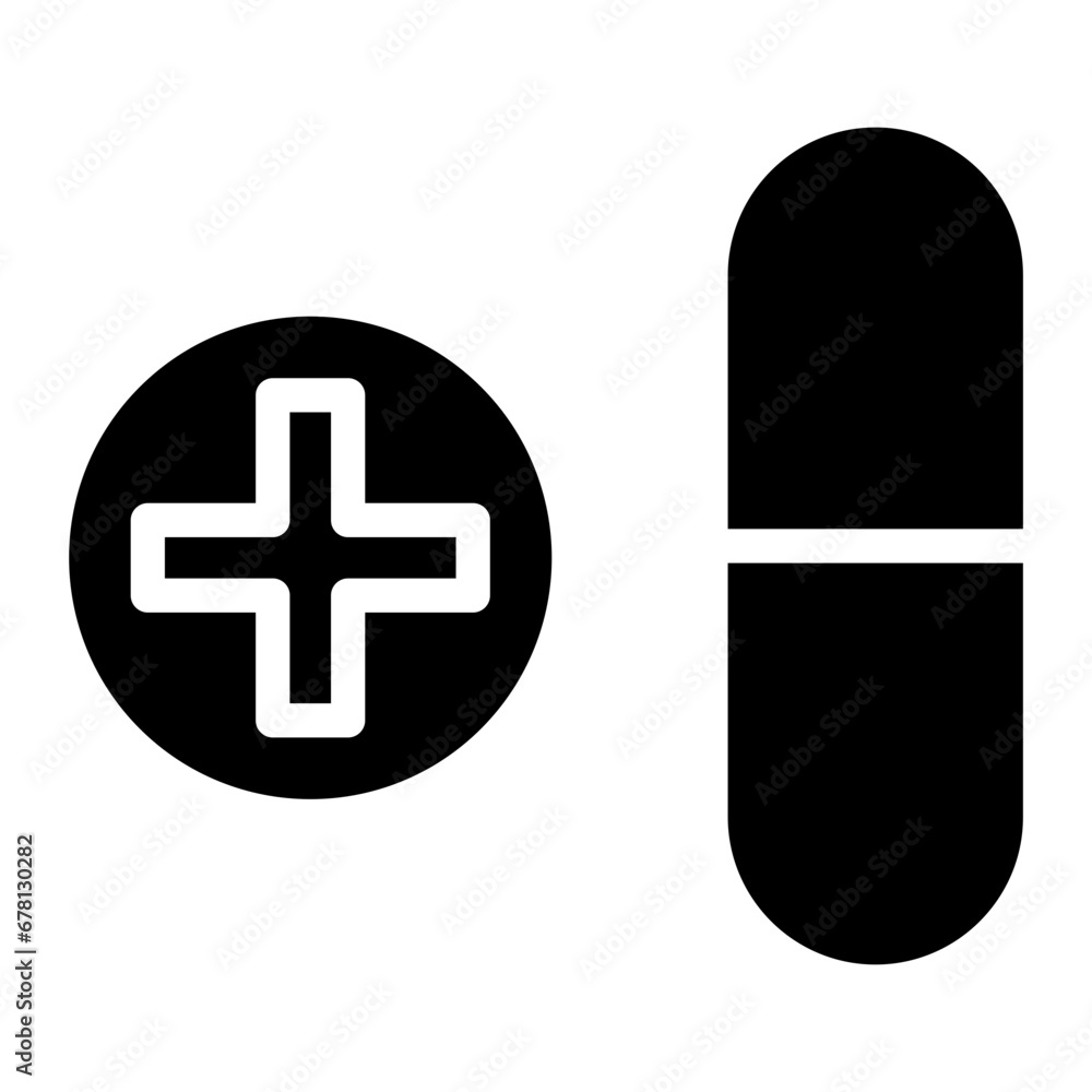 Obraz premium sleeping pill glyph