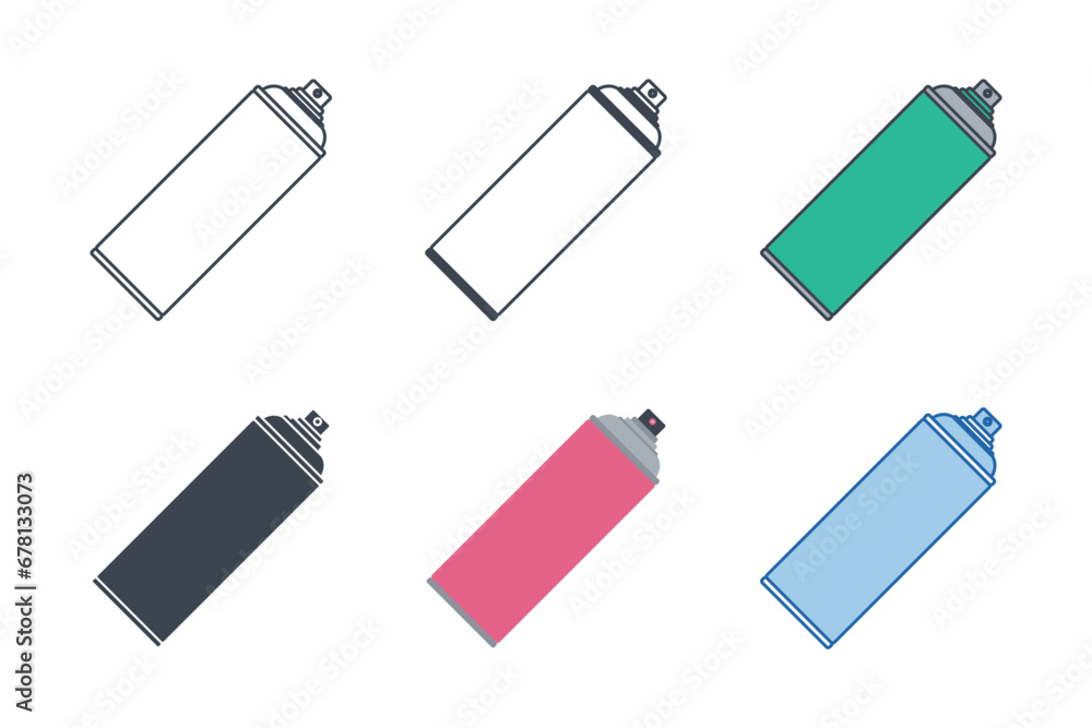 Spray Can icon collection with different styles. Spray paint icon symbol vector illustration isolated on white background Spray Can icon collection with different styles. Spray paint icon symbol vector illustration isolated on white background