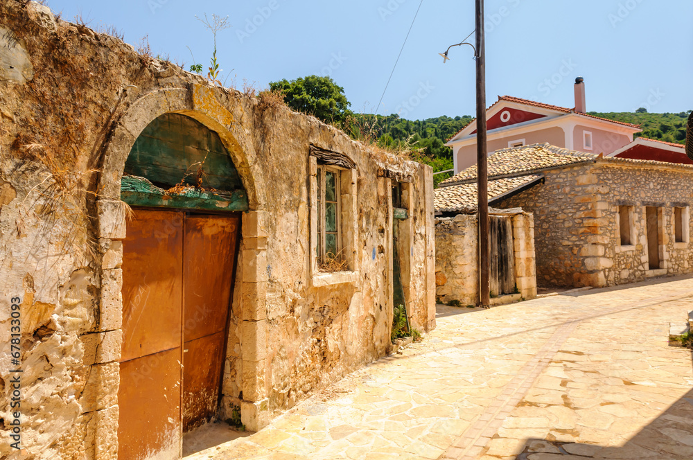 Derelict house in a small Greek mountain village