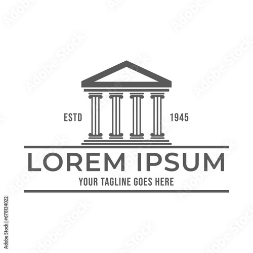 Law logo designs. University and academy vector logo, icon for high school education graduates. Vector Logo Template