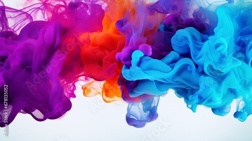 Ink in Water: Liquid Splash Cloud Smoke Background, a New Quality Universal Colorful Illustration Design, Evoking Abstract Beauty and Fluid Dynamics.