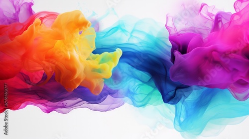 Ink in Water  Liquid Splash Cloud Smoke Background  a New Quality Universal Colorful Illustration Design  Evoking Abstract Beauty and Fluid Dynamics.