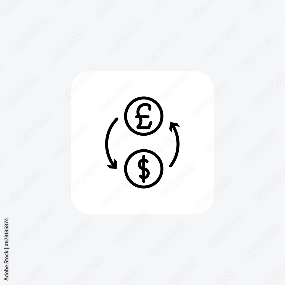Dynamics of Money Exchange line Icon isolated on white background vector illustration Pixel perfect
Dynamics of Money Exchange line Icon isolated on white background vector illustration Pixel perfect
