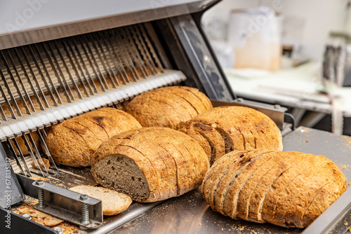 Bread slicer machine photo