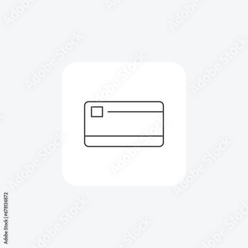 Debit card icon, Payment symbol, Cashless transactions thin line Icon, outline icon, pixel perfect icon © Blinix Solutions