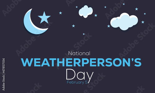 National Weatherpersons  Day. background, banner, card, poster, template. Vector illustration.