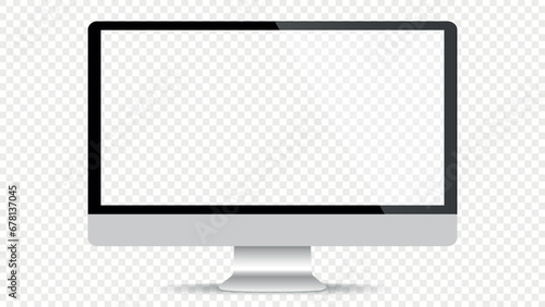 Computer screen vector illustration. Monitor. Stock royalty free vector illustration. PNG 
