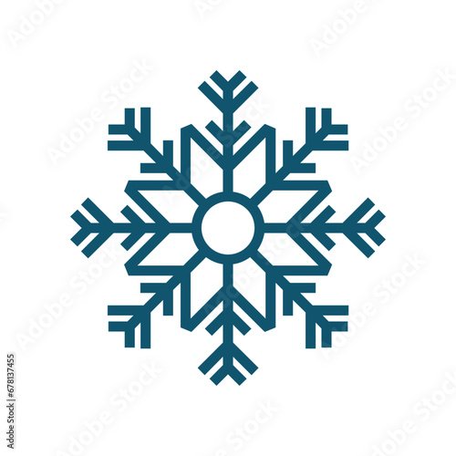 Snowflake Element Vector Flat Design