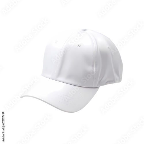 White hat on transparent background, white background, isolated, icon material, vector illustration