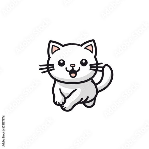  illustration of cat with white background © Sam