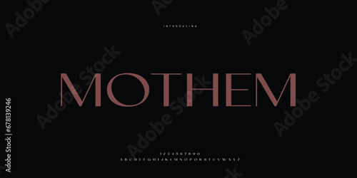 Elegant Font Uppercase Lowercase and Number. Classic Lettering Minimal Fashion Designs. Typography modern san Sanserif fonts regular decorative vintage concept. vector illustration