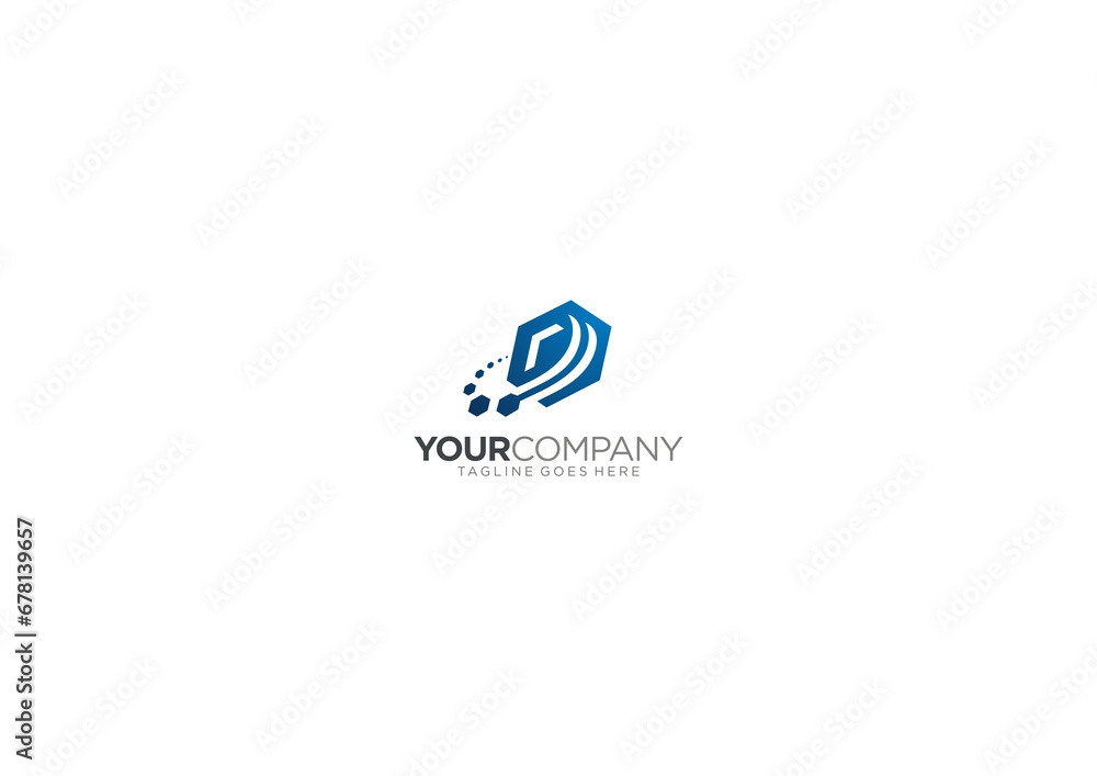 Vector Logo Design Letter D Digital Concept Editable Vector Logo Design Letter D Digital Concept Editable