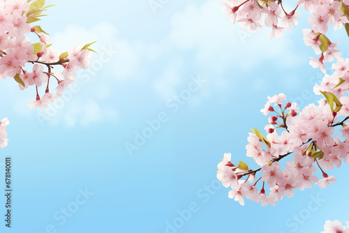 Spring branches of cherry blossoms against the sky © Anastasiia Trembach