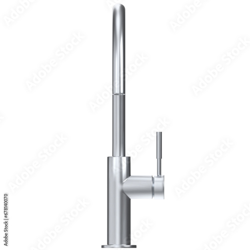 3D rendering illustration of a modern kitchen faucet