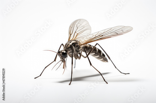 Mosquito isolated on white background. photo