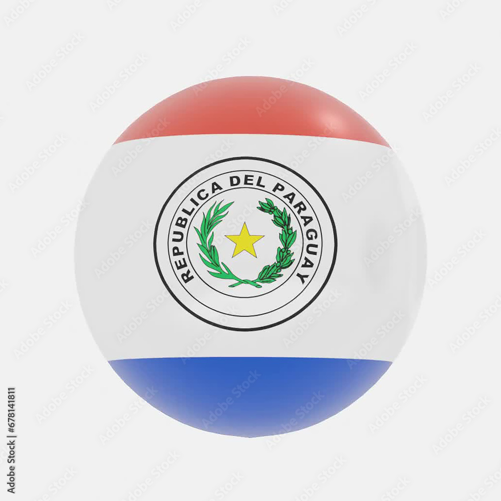 Fototapeta premium paraguay flag icon or symbols