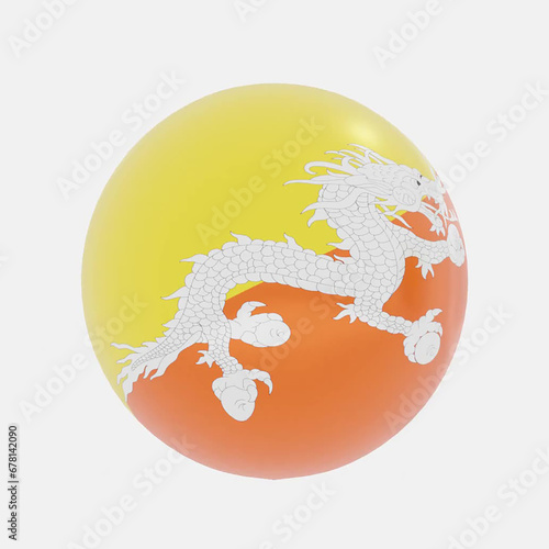 Bhutan flag icon or symbols