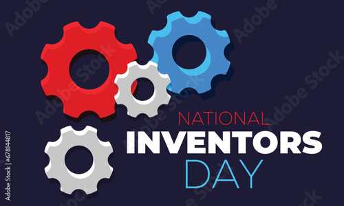 National inventors day. background, banner, card, poster, template. Vector illustration.